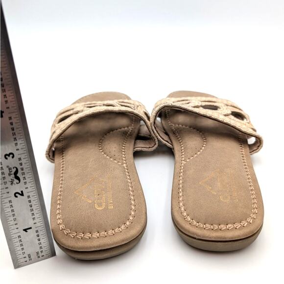Cliffs by White Mountain Fraly Slide Sandal Natural Raffia Size US6M EU36.5 - Picture 4 of 12